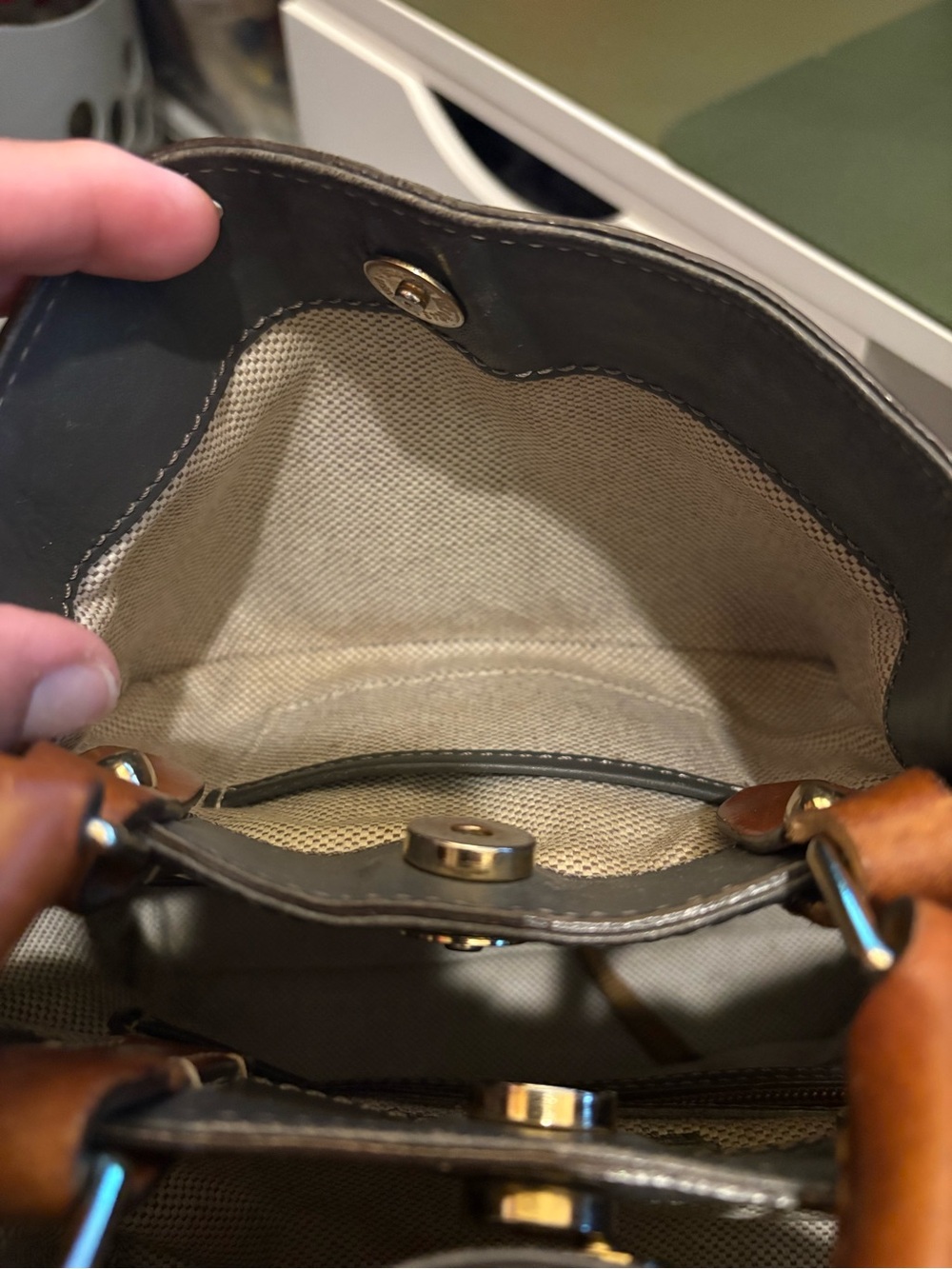 Dooney & Bourke | Barlow Satchel | Dark Grey - Picture 8 of 16